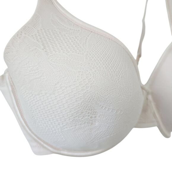 Vanity Fair 34DD Bra Cream Underwire Lace Overlay - Picture 3 of 4